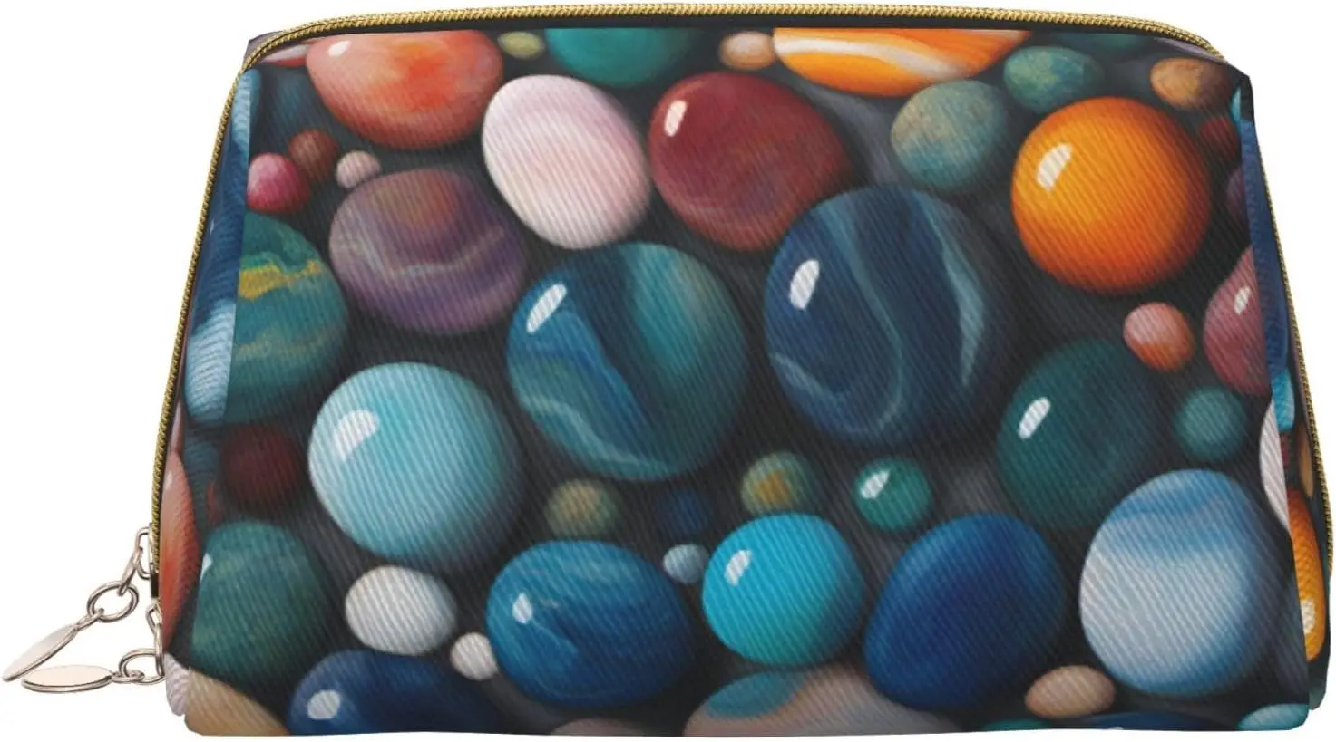 

Colored marble Print Leather zipper makeup bag Cosmetic Pouch Travel Organizer Toiletry Clutch