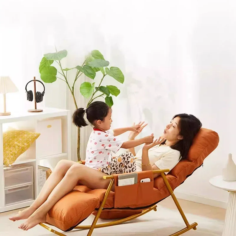 Mecedora nórdica para sala de estar, sofá de salón, sillas perezosas de diseño, trono de lectura, cómodo y ergonómico, muebles para el hogar