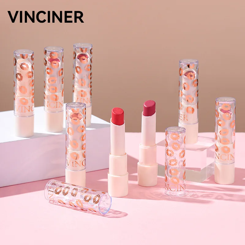 VINCINER-Impermeável hidratar batom, textura brilhante, reparação duradoura lábios, cosméticos de moda, 8 cores, venda quente