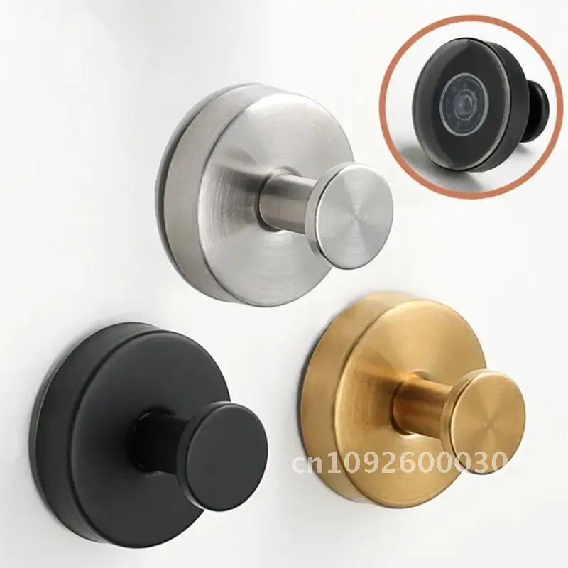Stainless Steel Suction Cup Hook Self adhesive Hook wall Kitchen Towel bathroom hook Robe mount Hooks Coat Reusable Hook
