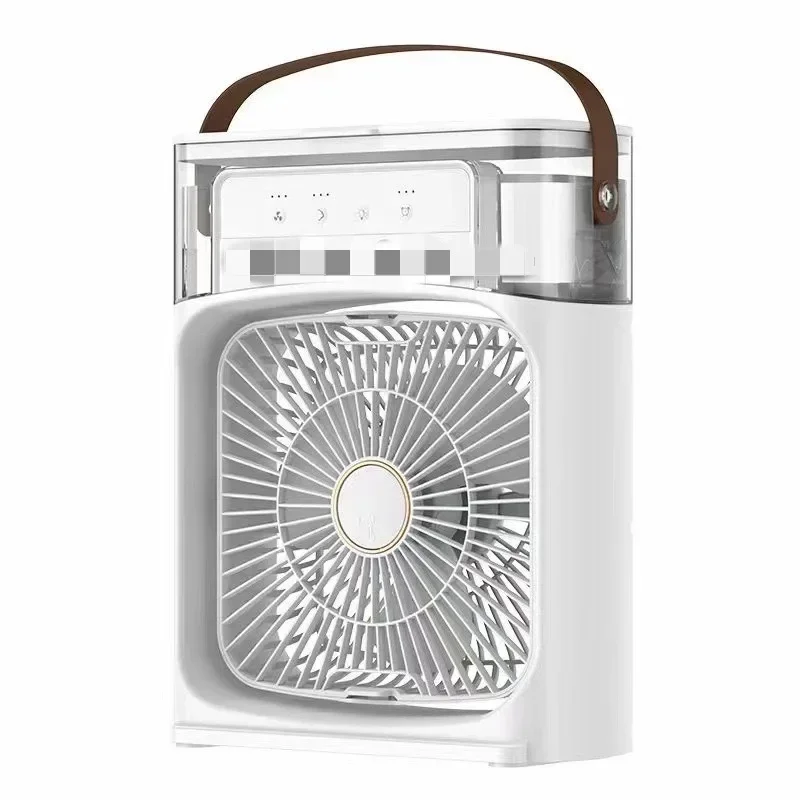 Mini ventilateur portable avec lumière pour bureau, humidificateur par pulvérisation à 5 trous, USB, mini refroidisseur d'air, climatisation, été