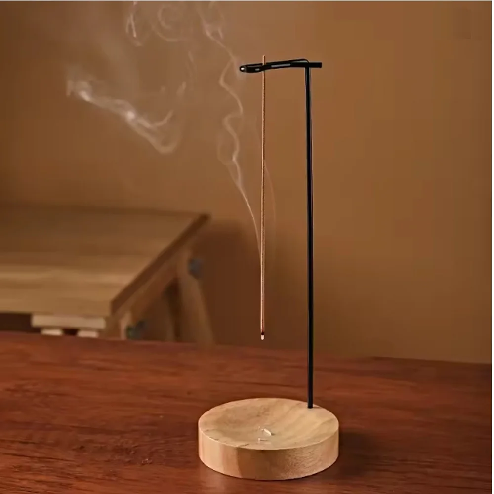 Creative Upside Down Incense Burner Incense Stick Holder Wooden Anti-Ash Design Incense Stick Meditation Spa Room Home Decor