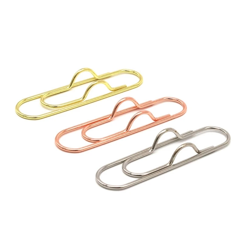 

10Pcs Paper Fix Clips Pen Holder Clips Notebook Pen Holder Paper Clips Portable Book Pin for Notebook Journal Planner