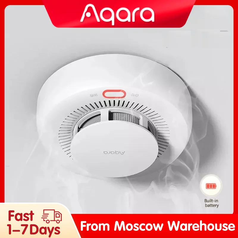 AQARA Smart Smoke Detector Sensor Zigbee 3.0 Fire Alarm Monitor Sound Alert Home Security APP Work with Xiaomi Home Homekit APP