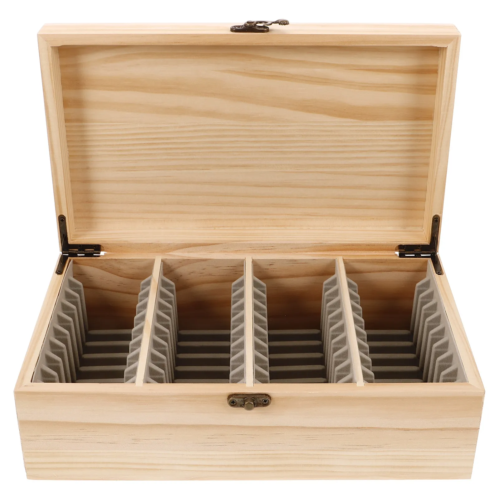 Wooden Coin Collection Box Exquisite Design Large Capacity Portable Holder for Various Coin Sizes and Small Items