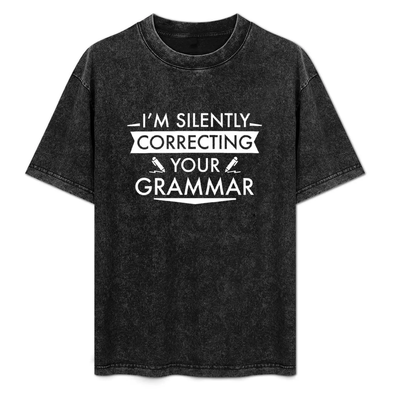 I'm Silently Correcting Your Grammar T-Shirt Basic Simple Design Short Sleeve Shirt