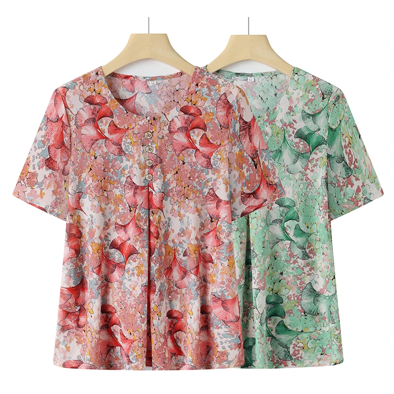 

Plus Size Fashion Print shirt Women's O-Neck Short Sleeve T Shirt Harajuku Casual Tees Tops Female Clothing