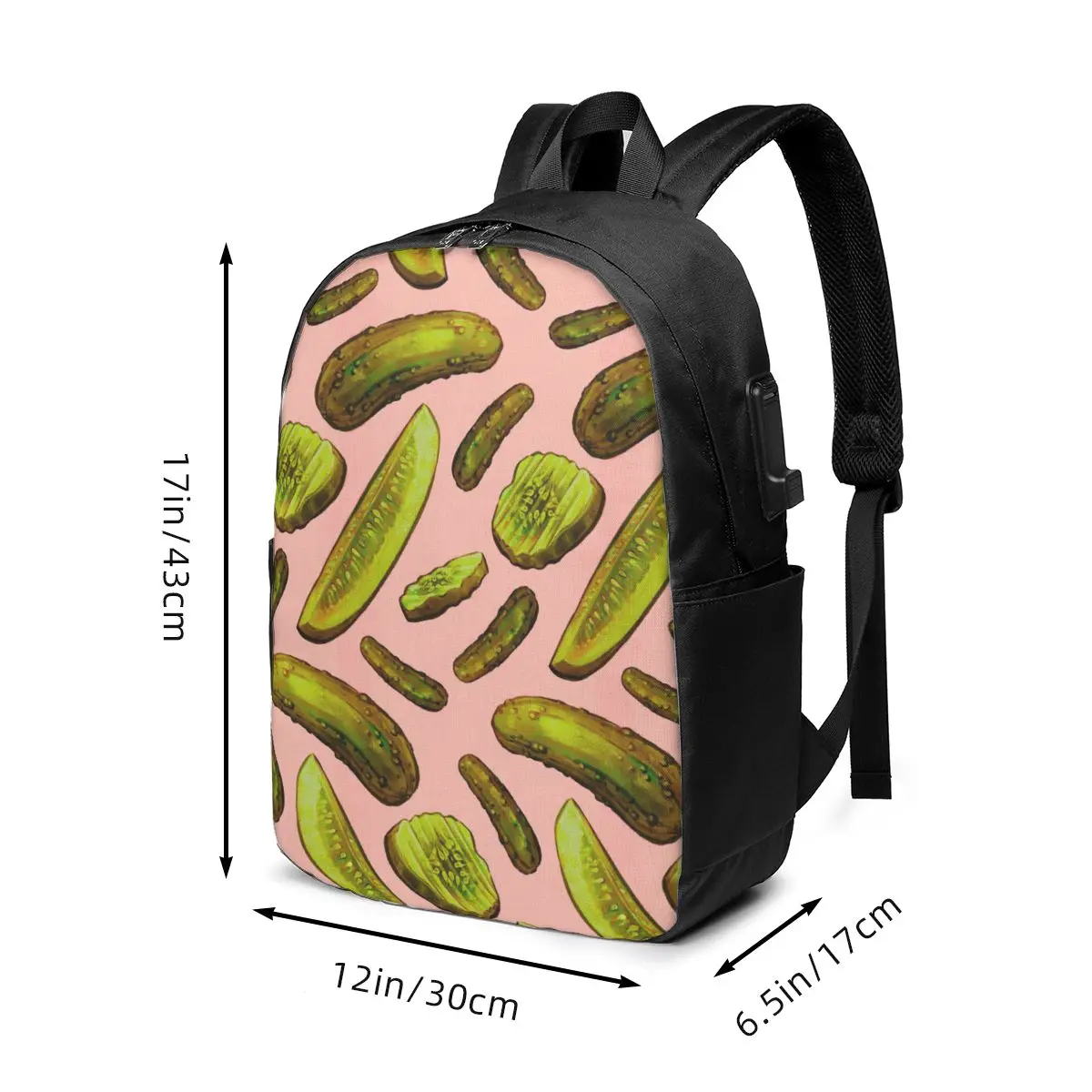 Korean Kimchi Pickled Cucumber Backpack Travel Notebook Bag Computer College Student School Bag Laptop Shoulder Bags Men Women