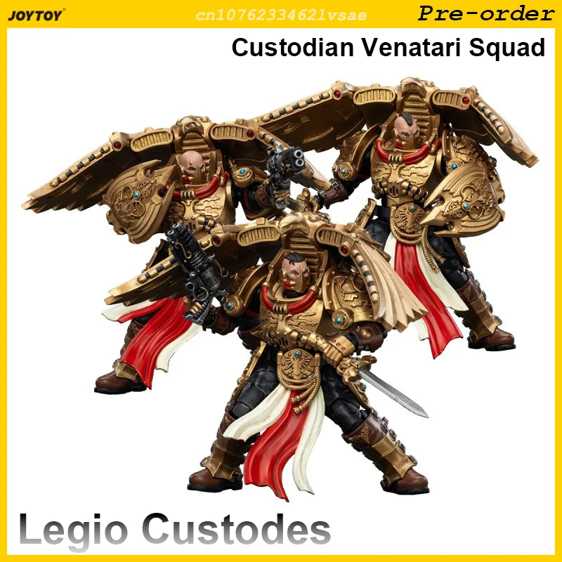 JOYTOY Legio Custodian Venatari 분대 1/18 액션 피규어, 워해머 40K 호러스 이단 애니메이션 피규어 인형, 사전 판매