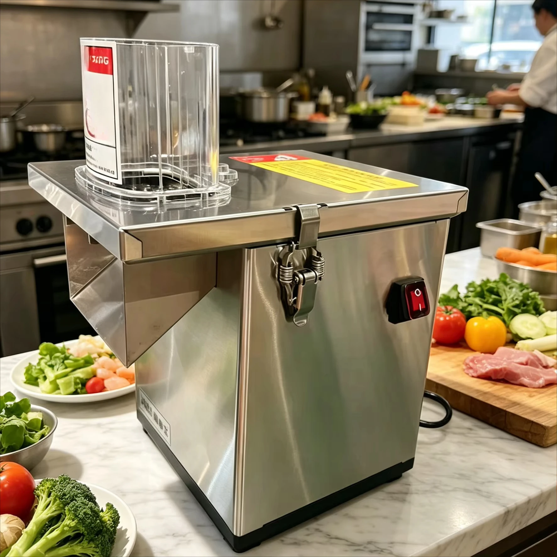 Commercial electric vegetable cutter stainless steel vegetable cutter suitable for carrots, potatoes, cucumbers
