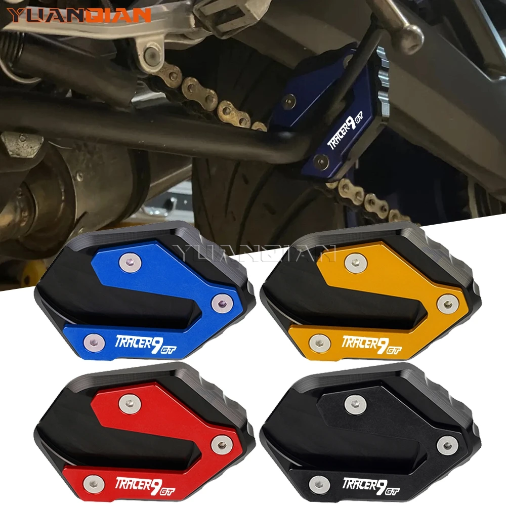 

motorcycle kickstand side stand plate foot extension for yamaha tracer 9 9gt 2021 2022 2023 TRACER9 GT TRACER9GT Accessories