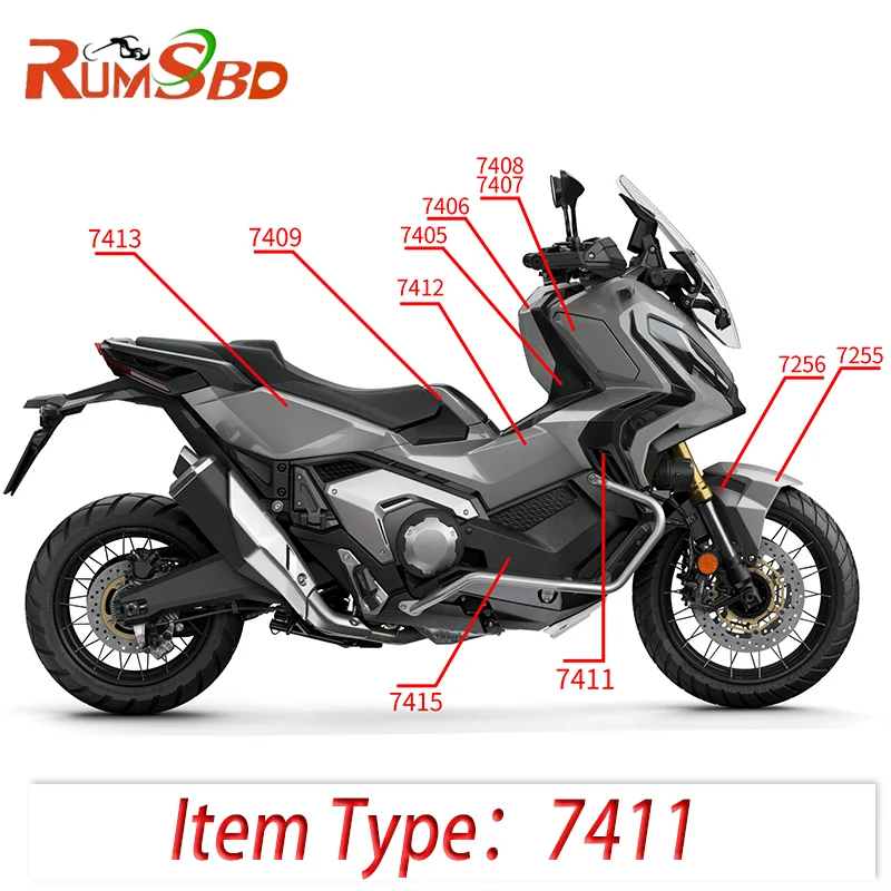 for Honda XADV 750 2021-2024 Air Intake Dust Cover Fairing Side Panel Unpainted Motorcycle Frame 7411