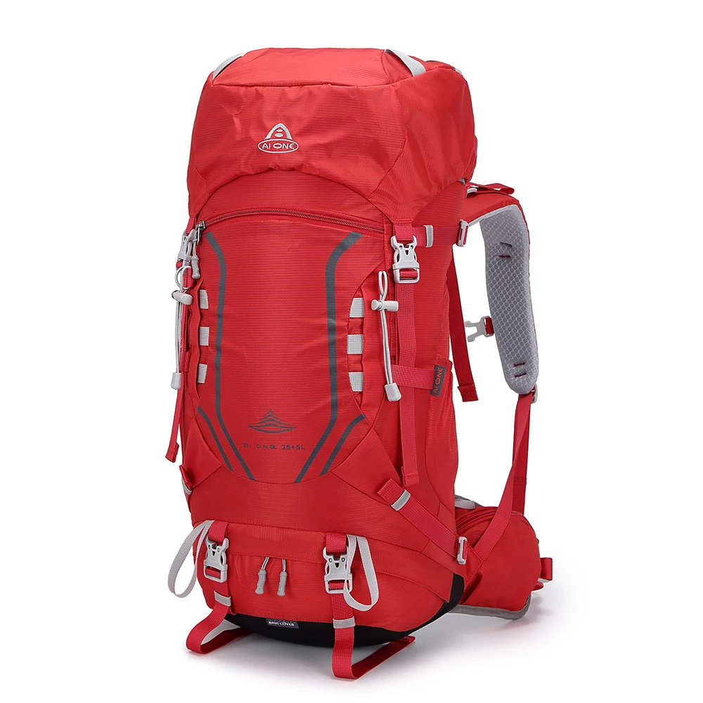 Imagem -06 - Mochila de Acampamento para Homens e Mulheres Bolsa de Escalada Mochila de Caminhada Bolsas de Trekking com Capa de Chuva 35 Plus 5l