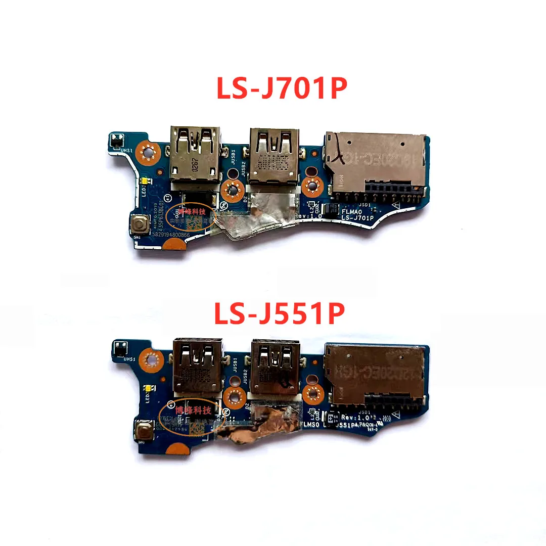 لينوفو xiaoxin الهواء 14ITL 14IIL 2020 2021 قارئ بطاقات الكمبيوتر المحمول USB جاك زر الطاقة مجلس التبديل LS-J551P LS-J701P LS-K321P