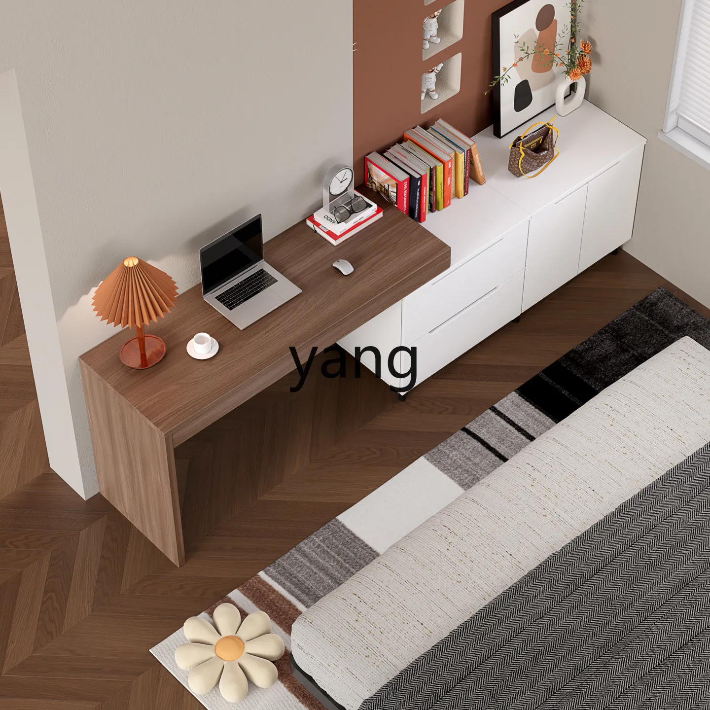 

LMM computer desk, dressing table, chest of drawers, TV cabinet with telescopic corner writing desk