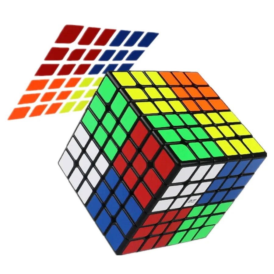 Qiyi Qifan W 6x6 Black Sticker Version 6x6 Magic Cube 6Layers Speed Cube Professional Cubo Magico Puzzle Toy For Children Kids