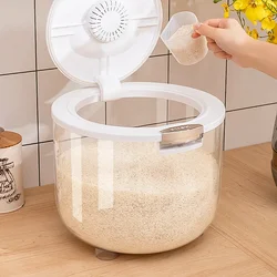 Household Transparent Insect and Moisture Proof Sealed Rice Bucket Large Capacity Grain Storage Tank Rice Storage Box