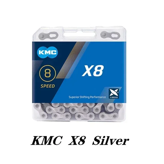 Цепь велосипедная KMC X8/X9/X10/X11/X12, механизм для шоссейного велосипеда, совместим с SRAM 8/9/10/11/12 s