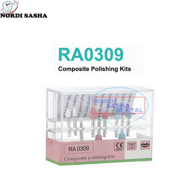 

2Box/Order Dental Composite Polishing Kits RA0309 Dental Resin Sanding Polishing Set for Low Speed Handpiece Contra Angle