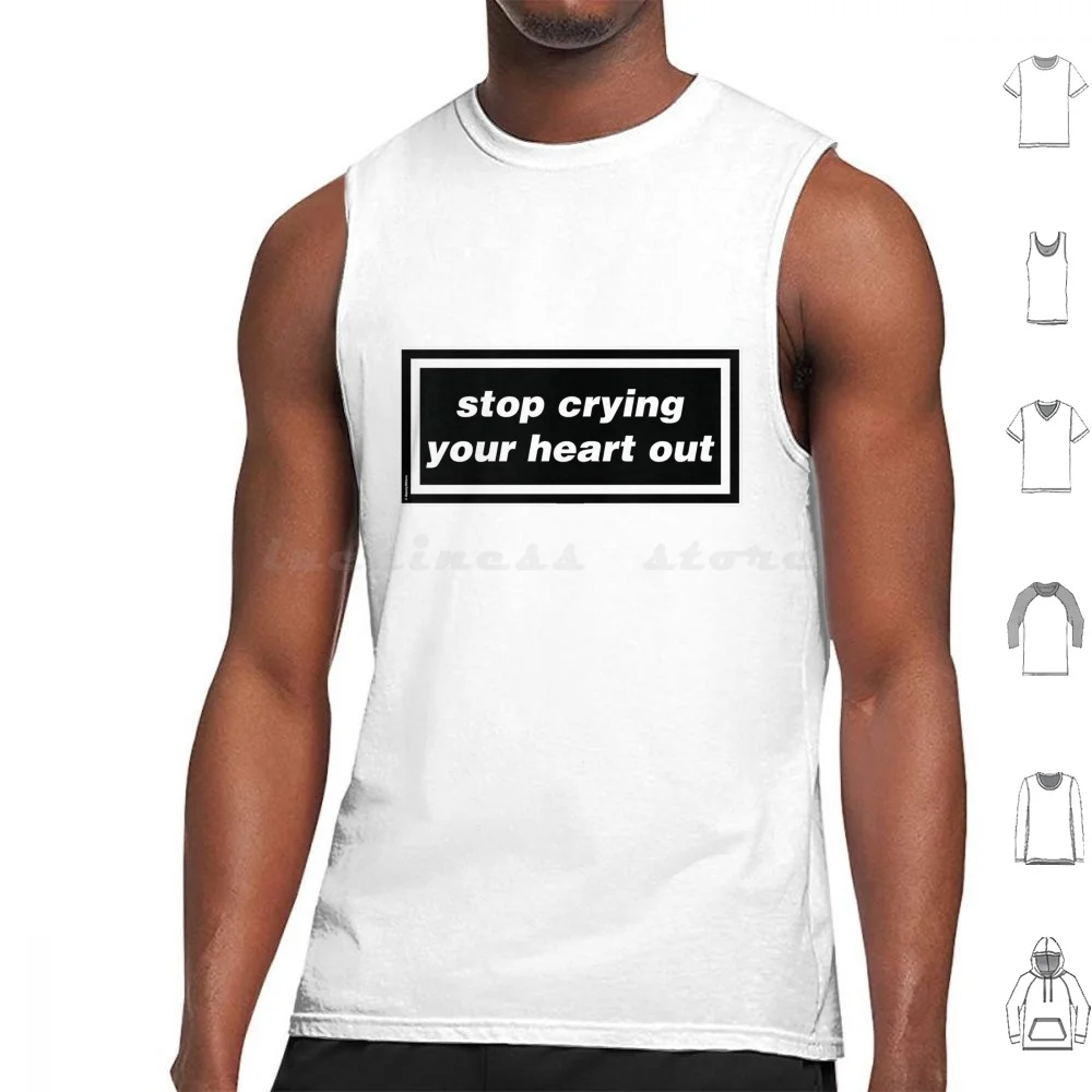 Stop Crying Your Heart Out-Gallagher 90s Band Artwork Tank Tops Print Cotton Liam Gallagher Noel Gallagher Wonderwall Live