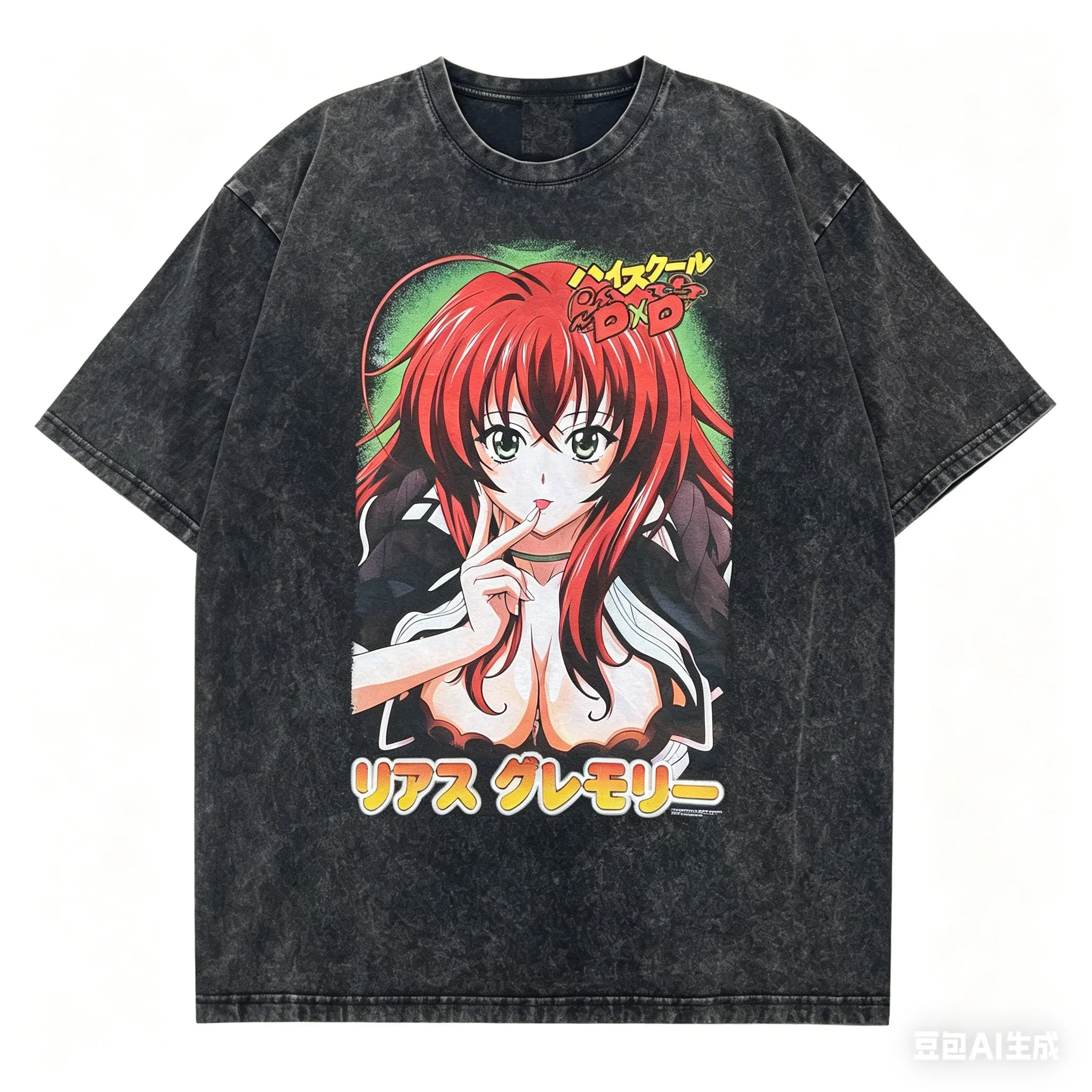 HIGHSCHOOL DXD Washed T-shirt personality Clothes New Model Anime T-shirt Year round clothing Couples Plus Size Unisex Classic