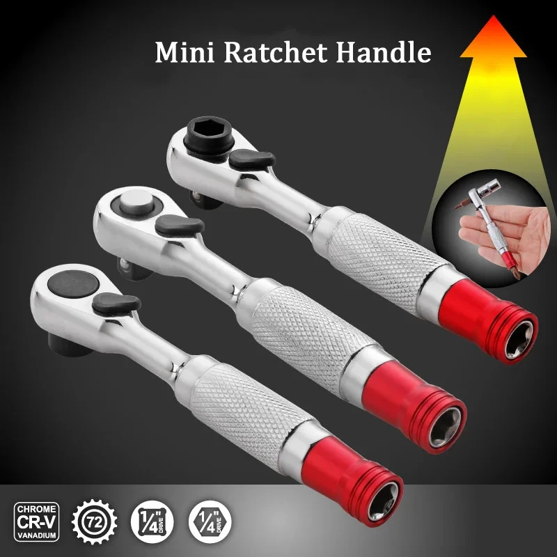 

Набор мини-головок для трещотки 1/4 дюйма с двойным захватом, быстрозажимной, для велосипедного мастерства, ручные инструменты