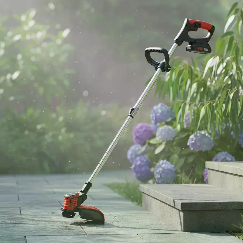 새로운 무선 휴대용 전기 잔디 트리머, 조절 가능한 잔 - Gardening Tools Lawn Mower 리뷰 및 가격