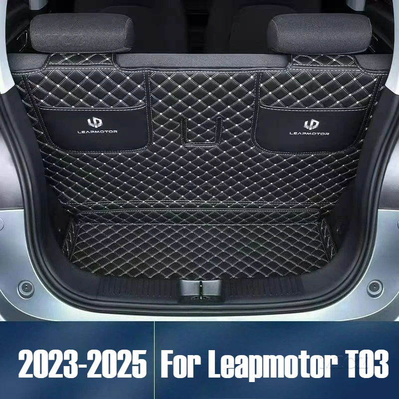 

For Leapmotor T03 2023 2024 2025 Car Accessories Trunk Waterproof Tray Cargo Anti-Slip Boot Rear Floor Trunk Mat Storage Pad