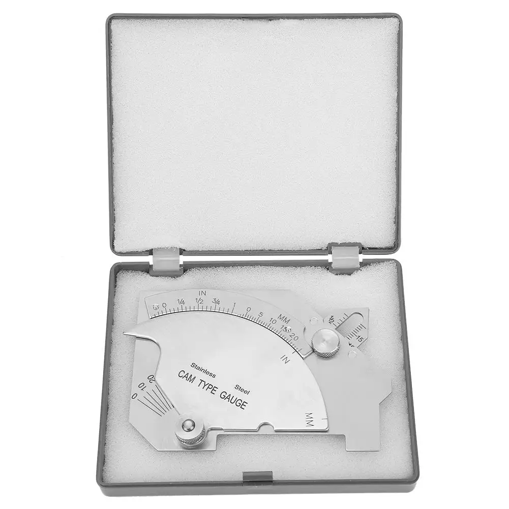 AL1063 MG-8 Weld Gauge Ruler - Stainless Steel Seam Inspection Tool for Welding Angles & Degrees