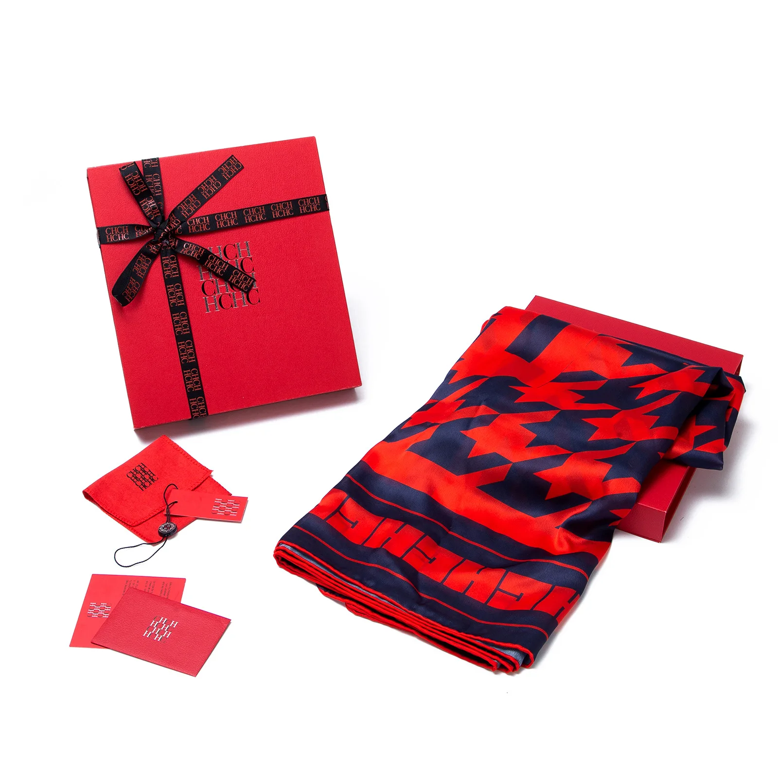 

Шелковый шарф CHHC ярких цветов - женский модный шелковый галстук-бабочка в роскошном стиле, подарочная квадратная коробка