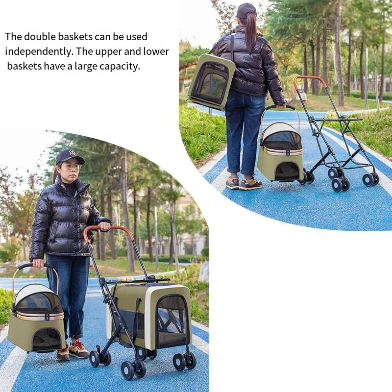 multi-layer-pet-cart-for-cats-and-dogs-universal-large-space-detachable-pet-strollers-dog-bag-cat-bed-two-levels-above-and-below