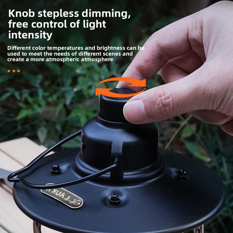 国境を越えたアウトドアキャンプ用LEDポータブルテントライト、多機能充電式ハンドヘルドキャンプサイトランタン、キャンプランタン