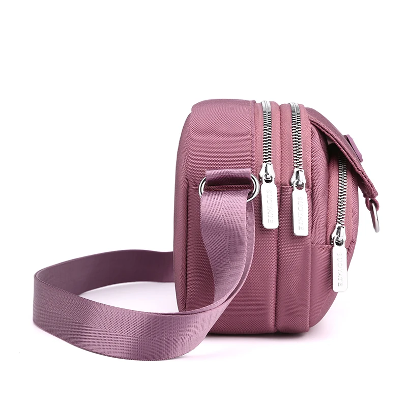 Casual 3 Layers Women Small Shoulder Bag High Quality Durable Fabric Girls Mini Bag Pretty Style female Shopping Messenger Bag