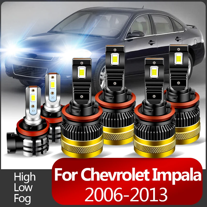 

2PCS 30000LM Canbus For Chevrolet Impala 2006-2013 Car LED Headlight Bulbs H11 High Beams Low Beams Fog Lamp High quality 6000K