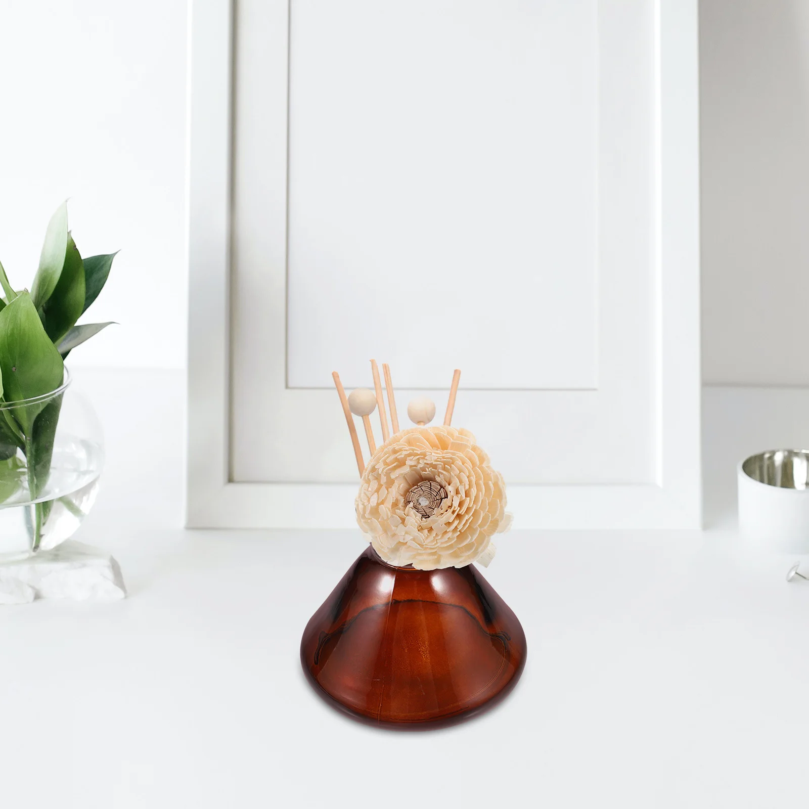 

Transparent Glass Diffuser Bottle Wide Opening Aromatherapy Fragrance Container Reed Diffuser Bottle for Home Office Decorative