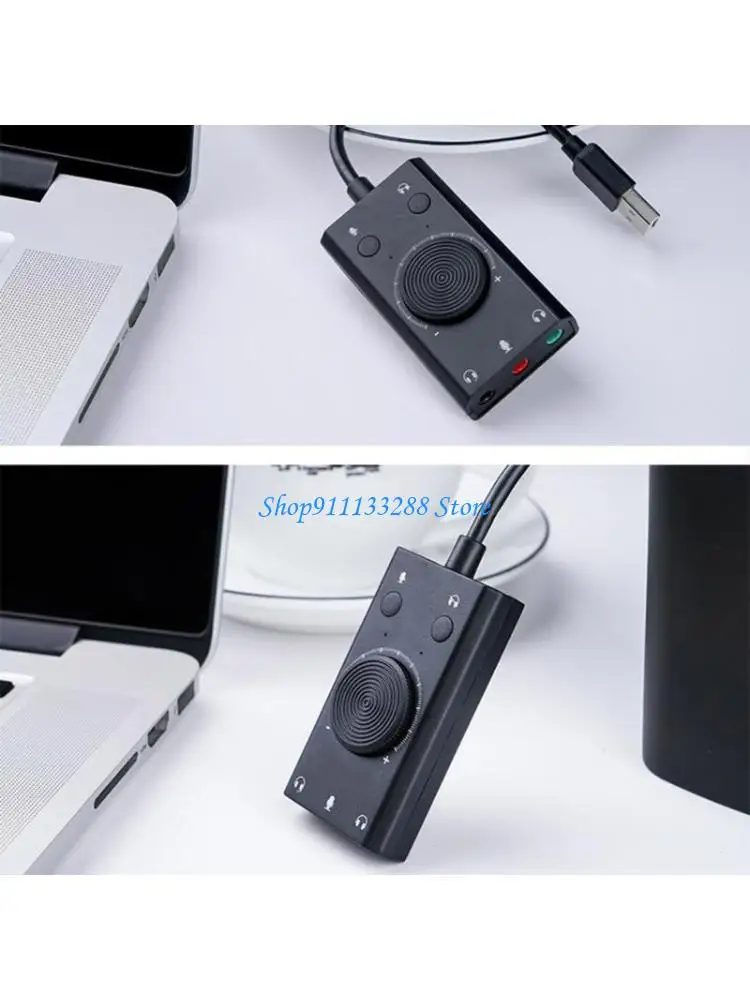 

G88D USB Sound Adapter External Sound Card 3.5mm Headphone Microphone Port