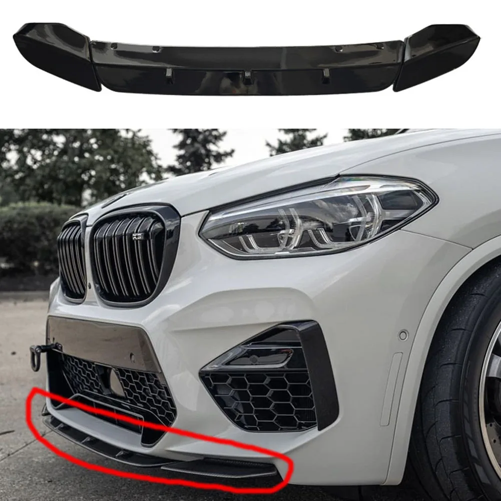 3 Stage Front Lip Splitter Spoiler Side Lower Splitters Body Kit For BMW X3M X4M F97 F98 2018-2021