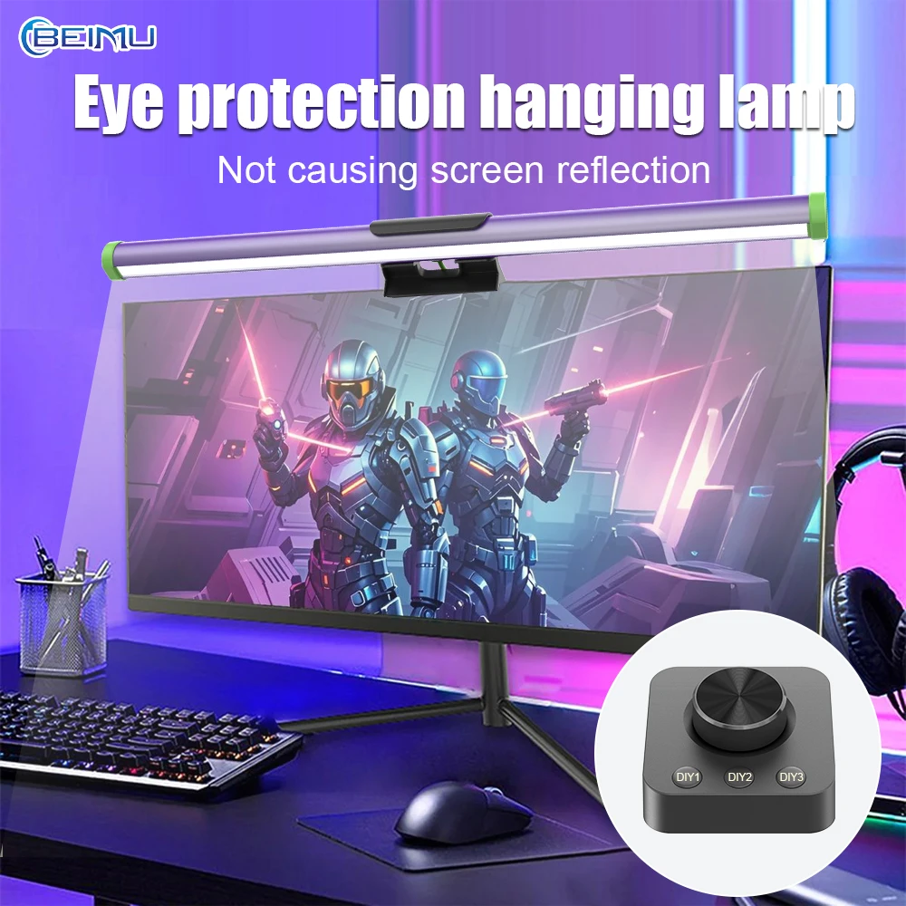 

BEIMU,Computer Monitor Light Bar for PC Monitor LED Lamp Screen Hanging Light for Student Eyes Protection Reading Learning