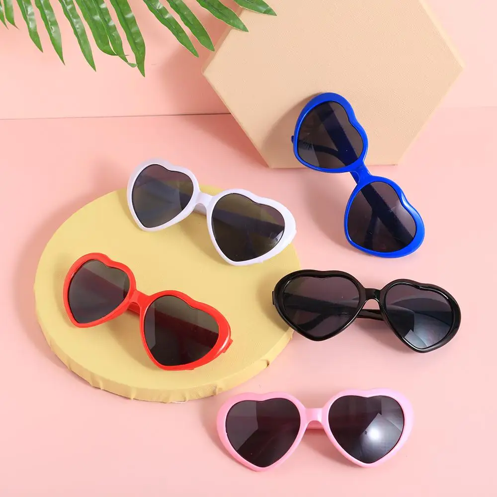 Long-lasting Heart Shaped Luminous Glasses Special Effect Glasses Durable Heart Diffraction Glasses Lights Become Love Image