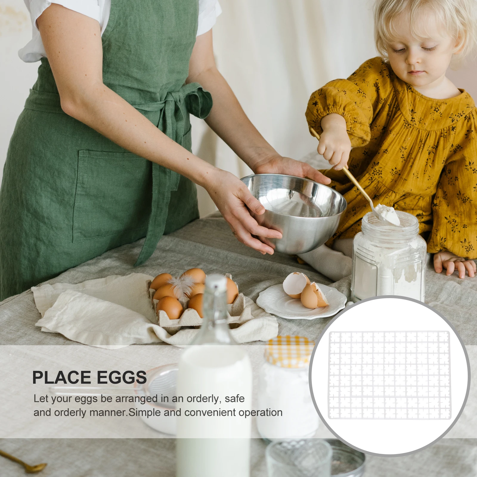 

Egg Fixing Storage Holder Tray Container Incubation ganizer Round Multi Grid Structure Protective Egg Container Safe Reliable