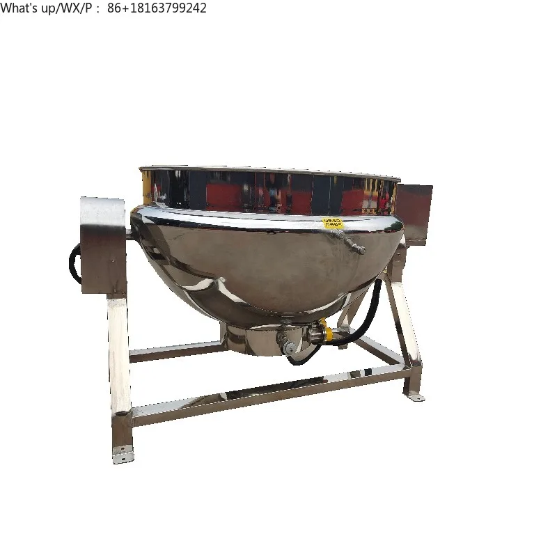 

Pot Mixer Double Tilting Jacketed Kettle Oil Pot Jacket Cooking Pot Multifunction Electric Kettle Chocolate Making Machine