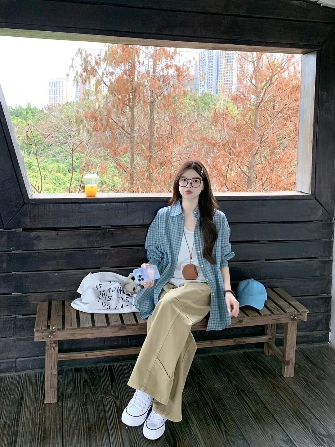 

Свободный корейский кардиган в клетку с длинными рукавами для женщин, весенний повседневный, на пуговицах, для многослойного ношения, с защитой от солнца