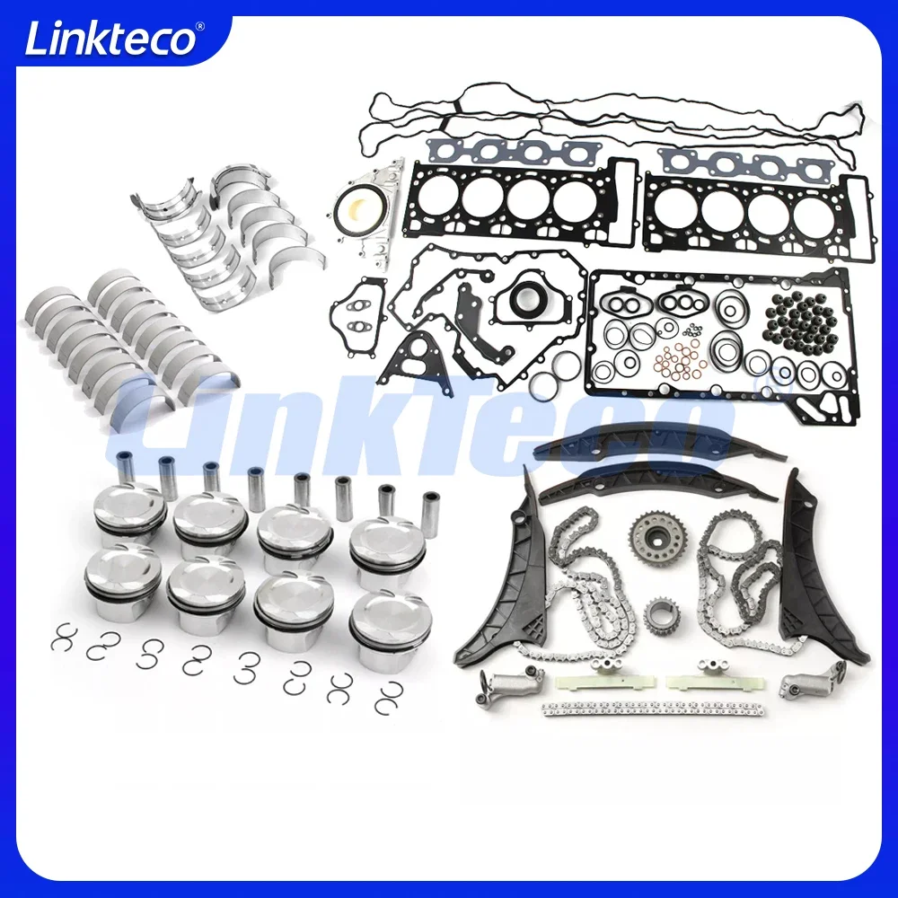 Engine Rebuild Kit gasket Timing Chain Bearing Piston kit For 08-20 N63B44 S63B44 BMW 550i 650i 750i 6 Albana B5 B6 B7 4.4T N63