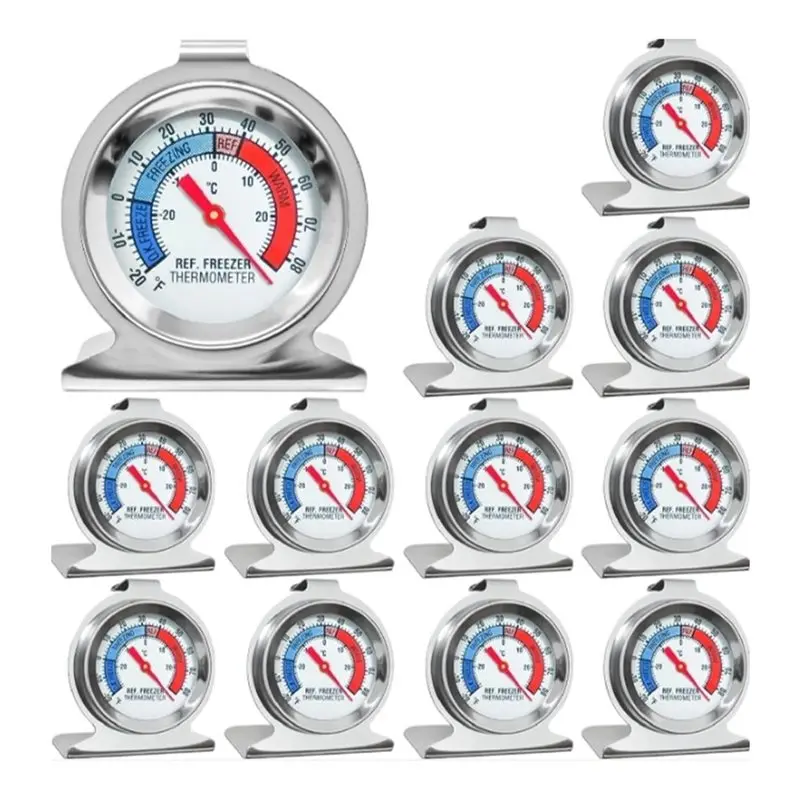 NEW HOT In Stock-12 Pack Large Fridge Freezer Thermometer Dual-Scale -20-80°F