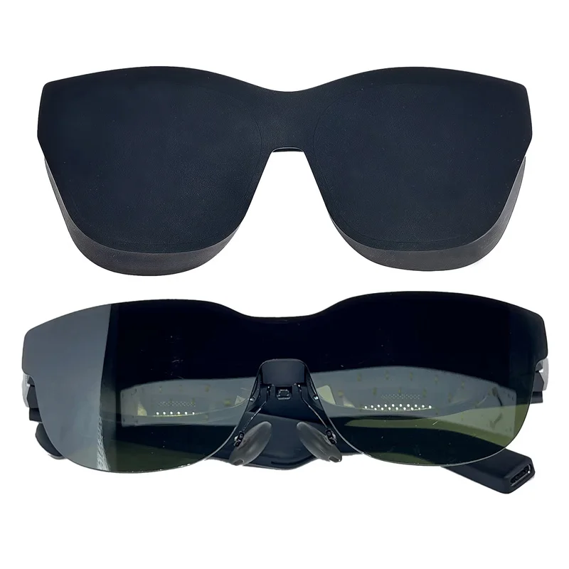 For Rayneo Air3/Air2/Air3s & Xreal One/Pro/Air2 Smart Glasses Light Blocker - Anti-Glare Silicone Shade Cover Screen Protector