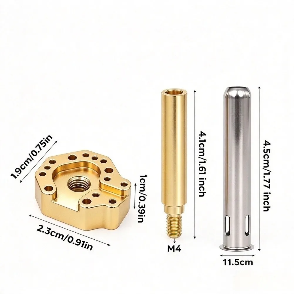 Gold Silver Finish Soldering Iron Tip with Positioning Adapter for TS100 M5 and 936 Soldering Stations 900M Series Compatibility