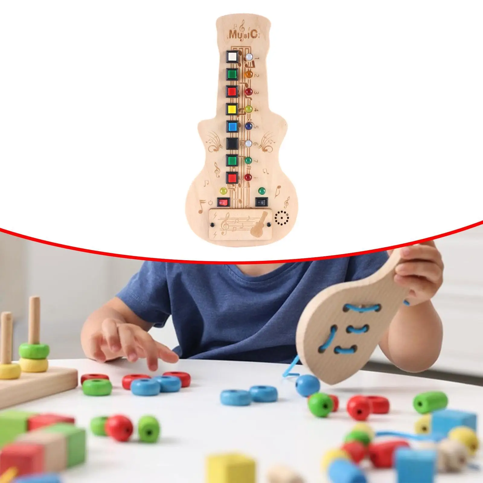 Giocattolo musicale interattivo Scheda occupata Interruttore LED Scheda occupata per bambini dai 3 anni in su