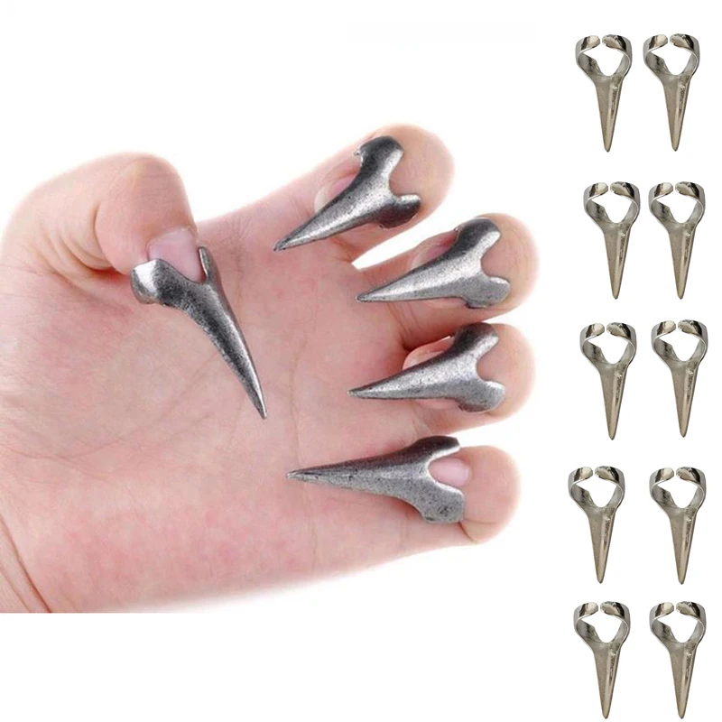 10 Pcs/Lot Halloween Hot Retro Punk Talon Nail Finger Claw Cool Rock Gothic Spike Rings Jewelry Party Cosplay Gift Men Women