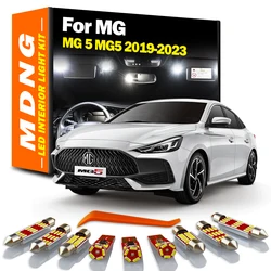 MDNG 9Pcs LED Interior Dome Reading Light Car Bulbs Kit For MG 5 MG5 2019 2020 2021 2022 2023 Map License Plate Lamp Accessories