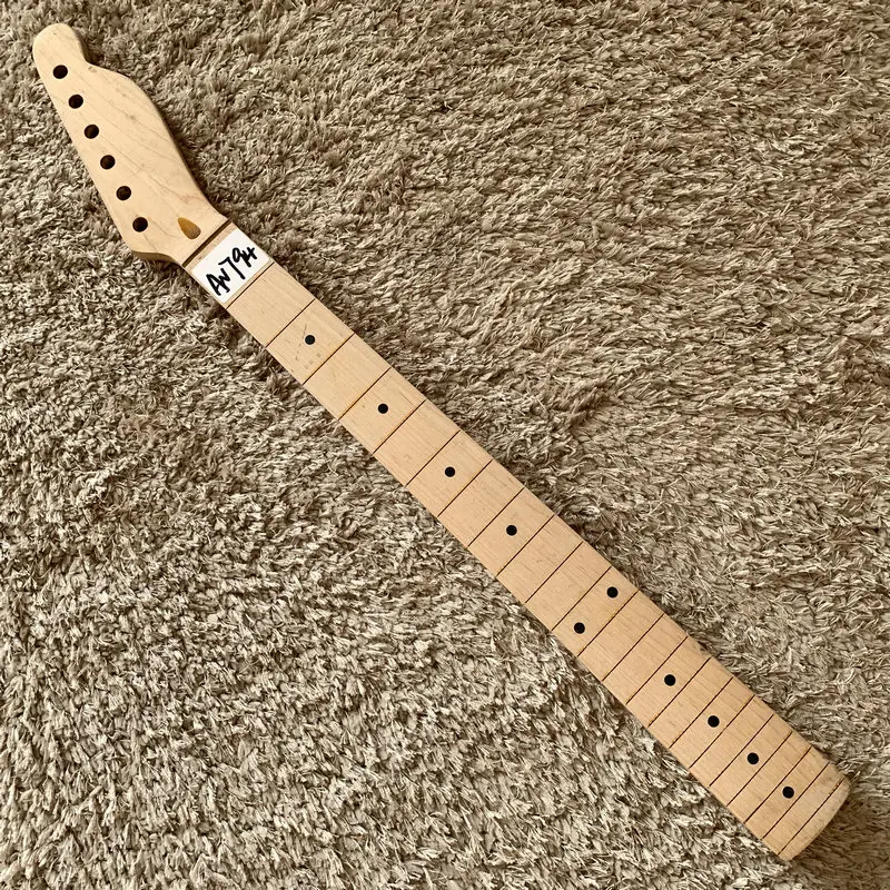 DIY Guitar Parts Unfinished 6 String Electric Guitar Neck Tele Model No Frets for Luthier and Replace with Damages AN794